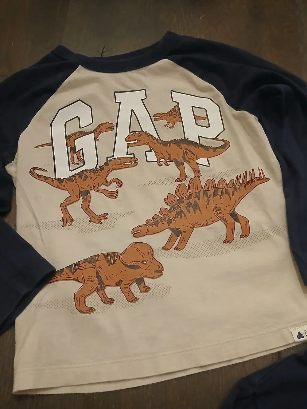 Dinosaur GAP Kids 100% Cotton T-Shirt Bundle 3 - Size:5 Years